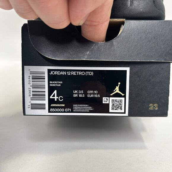 Nike Air Jordan 12 Retro TD “Black Taxi” 2024 - Picture 5 of 5